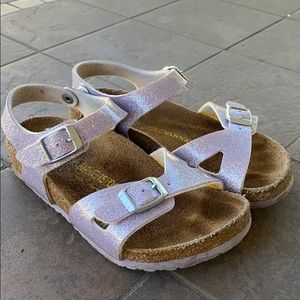 Kids purple glitter Birkenstock size 10